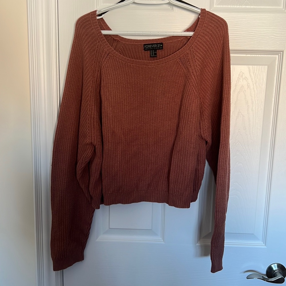 Cropped Knit Sweater - Plus Size 3X - Picture 1 of 3